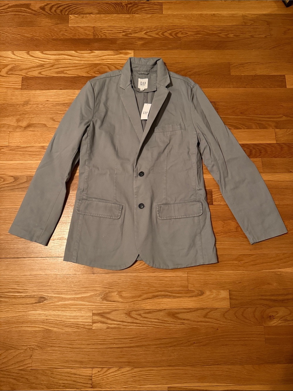GAP Men's Light Gray Shirt Jacket Blazer